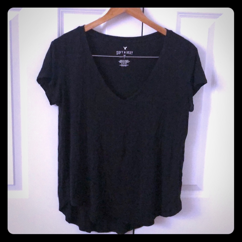 American Eagle Soft & Sexy Black T